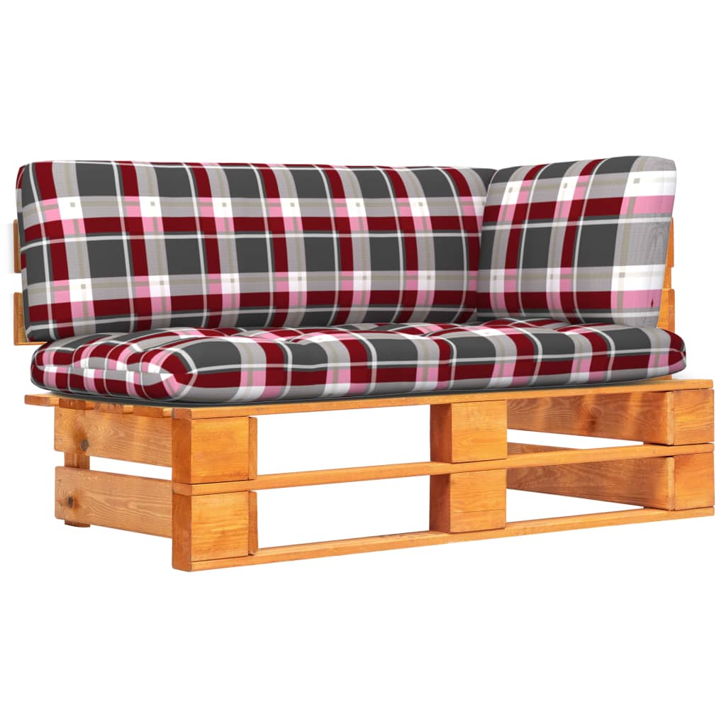 Garten-Paletten-Ecksofa Honigbraun Imprägniertes Kiefernholz
