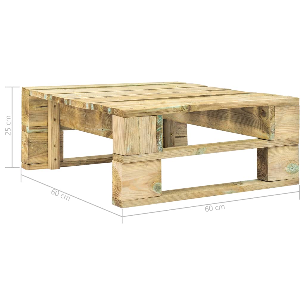 4-tlg. Paletten-Lounge-Set Grün Imprägniertes Kiefernholz
