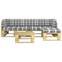 Thumbnail for 4-tlg. Paletten-Lounge-Set Grün Imprägniertes Kiefernholz