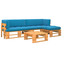 Thumbnail for 4-tlg. Paletten-Lounge-Set Honigbraun Imprägniertes Kiefernholz
