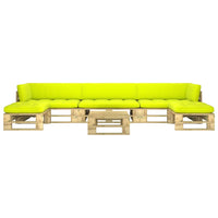 Thumbnail for 6-tlg. Paletten-Lounge-Set Grün Imprägniertes Kiefernholz