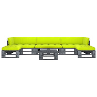 Thumbnail for 6-tlg. Paletten-Lounge-Set Grau Imprägniertes Kiefernholz