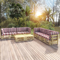 Thumbnail for 6-tlg. Paletten-Lounge-Set Grün Imprägniertes Kiefernholz