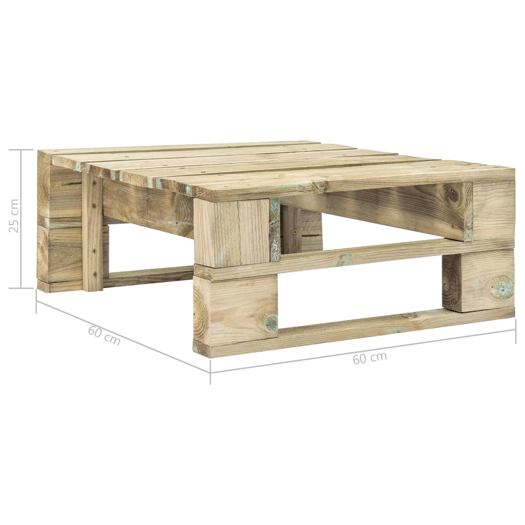 6-tlg. Paletten-Lounge-Set Grün Imprägniertes Kiefernholz