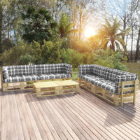 Thumbnail for 6-tlg. Paletten-Lounge-Set Grün Imprägniertes Kiefernholz