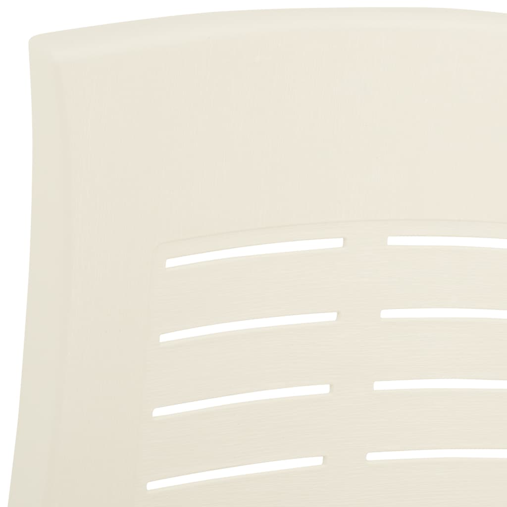 Verstellbare Gartenstühle 2 Stk. Kunststoff Weiß