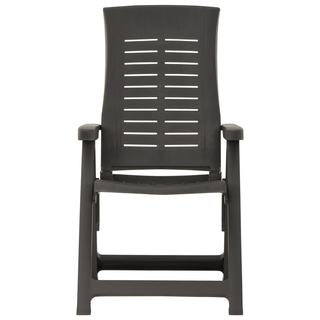 Verstellbare Gartenstühle 2 Stk. Kunststoff Anthrazit