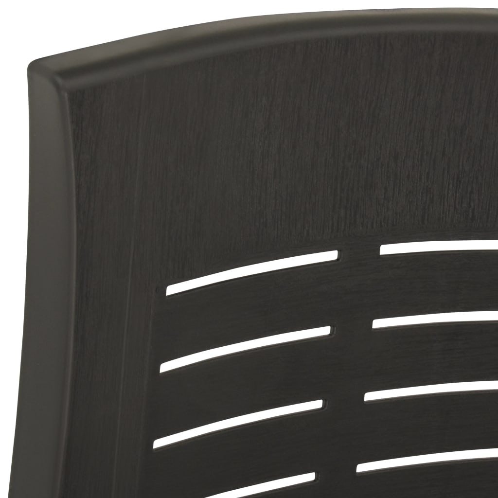 Verstellbare Gartenstühle 2 Stk. Kunststoff Anthrazit