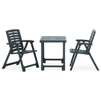 Thumbnail for 3-tlg. Bistro-Set Klappbar Kunststoff Grün