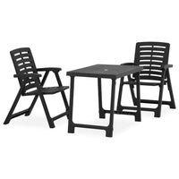 Thumbnail for 3-tlg. Bistro-Set Klappbar Kunststoff Grau