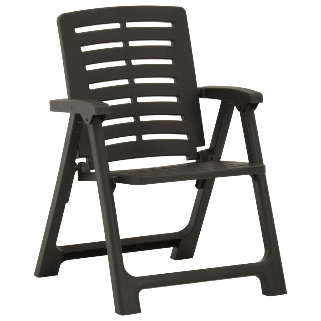 3-tlg. Bistro-Set Klappbar Kunststoff Grau