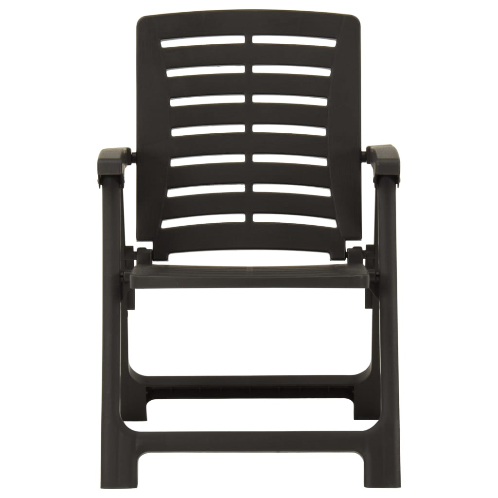 3-tlg. Bistro-Set Klappbar Kunststoff Grau