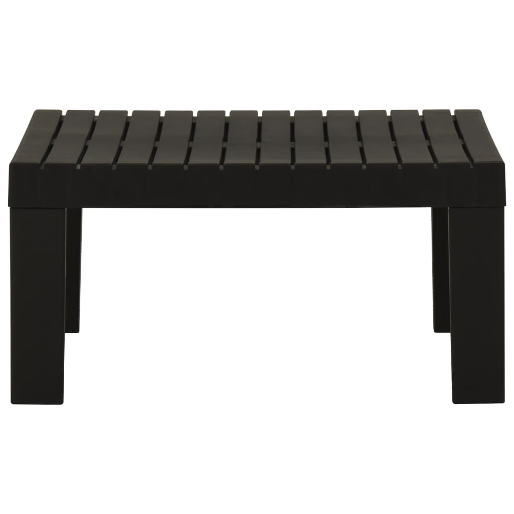 Lounge-Gartentisch Kunststoff Grau