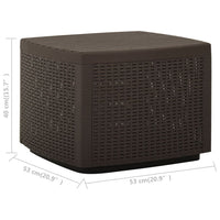 Thumbnail for Gartentisch Mokka 53x53x40 cm Kunststoff