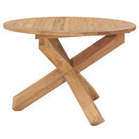 Thumbnail for Garten-Esstisch Ø110x75 cm Massivholz Teak