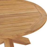 Thumbnail for Garten-Esstisch Ø110x75 cm Massivholz Teak