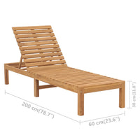 Thumbnail for Sonnenliege Massivholz Teak