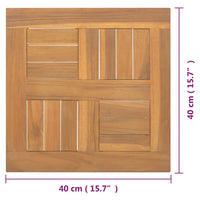Thumbnail for Tischplatte Quadratisch 40x40x2,5 cm Massivholz Teak