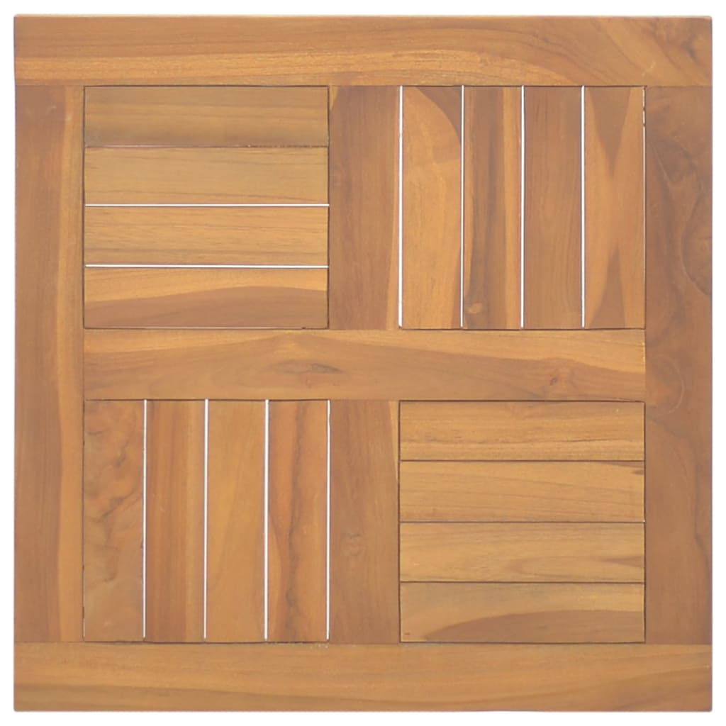 Tischplatte Quadratisch 50x50x2,5 cm Massivholz Teak