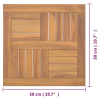 Thumbnail for Tischplatte Quadratisch 50x50x2,5 cm Massivholz Teak