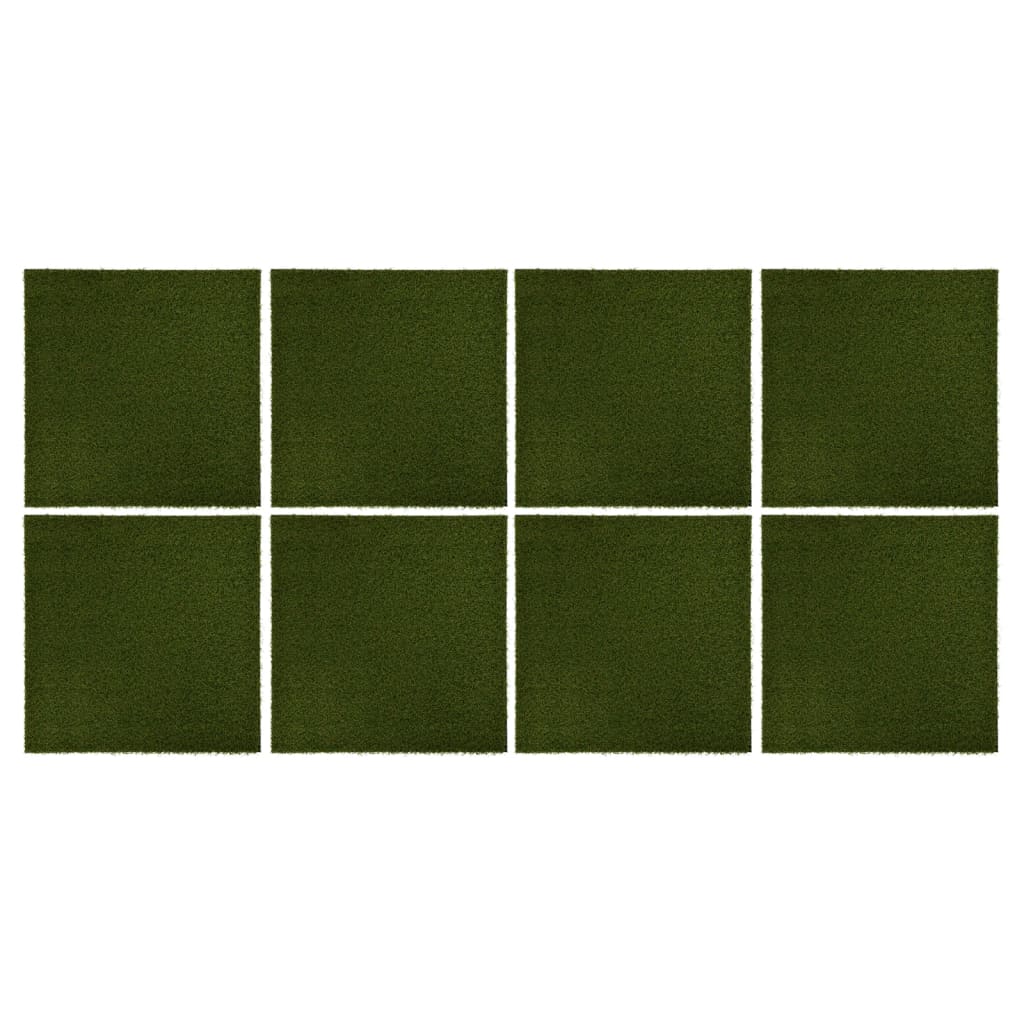 Kunstrasen-Fliesen 8 Stk. 50x50x2,5 cm Gummi