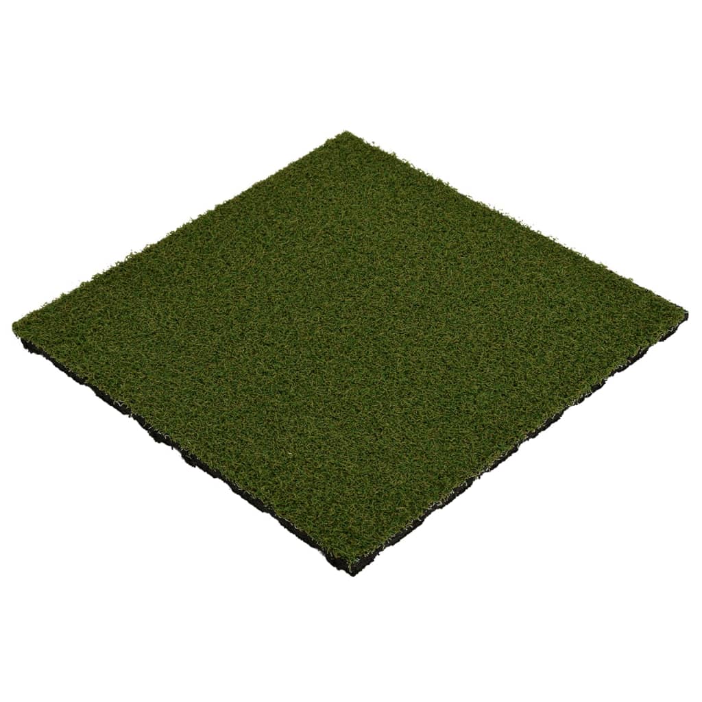 Kunstrasen-Fliesen 8 Stk. 50x50x2,5 cm Gummi
