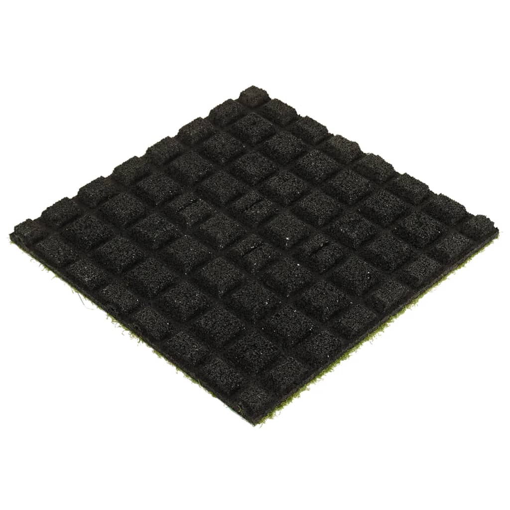 Kunstrasen-Fliesen 8 Stk. 50x50x2,5 cm Gummi
