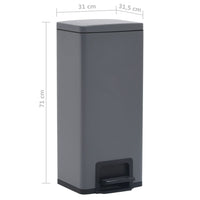 Thumbnail for Mülleimer mit Pedal Anti-Fingerabdruck 30 L Grau Edelstahl