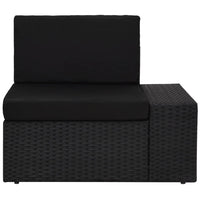 Thumbnail for 5-tlg. Garten-Lounge-Set mit Kissen Schwarz Poly Rattan
