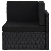 Thumbnail for 10-tlg. Garten-Lounge-Set mit Kissen Schwarz Poly Rattan