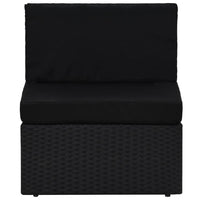 Thumbnail for 12-tlg. Garten-Lounge-Set mit Kissen Schwarz Poly Rattan