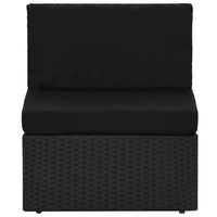 Thumbnail for 10-tlg. Garten-Lounge-Set mit Kissen Schwarz Poly Rattan