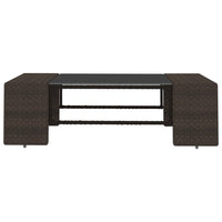 Thumbnail for 9-tlg. Garten-Lounge-Set mit Kissen Braun Poly Rattan