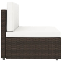 Thumbnail for 9-tlg. Garten-Lounge-Set mit Kissen Braun Poly Rattan