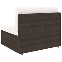 Thumbnail for 9-tlg. Garten-Lounge-Set mit Kissen Braun Poly Rattan