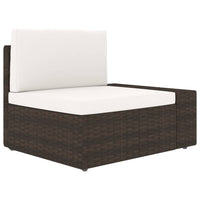 Thumbnail for 9-tlg. Garten-Lounge-Set mit Kissen Braun Poly Rattan