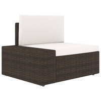 Thumbnail for 9-tlg. Garten-Lounge-Set mit Kissen Braun Poly Rattan