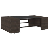 Thumbnail for 9-tlg. Garten-Lounge-Set mit Kissen Braun Poly Rattan