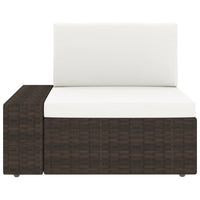 Thumbnail for 5-tlg. Garten-Lounge-Set mit Kissen Braun Poly Rattan