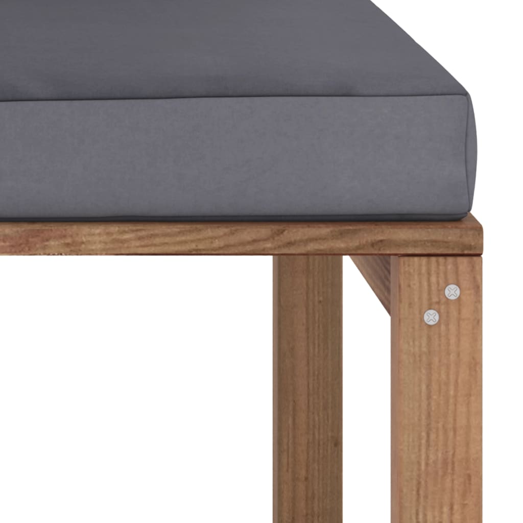 Garten-Paletten-Ecksofa mit Anthrazit Kissen