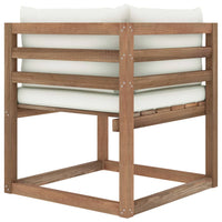 Thumbnail for Garten-Paletten-Ecksofa mit Creme Kissen