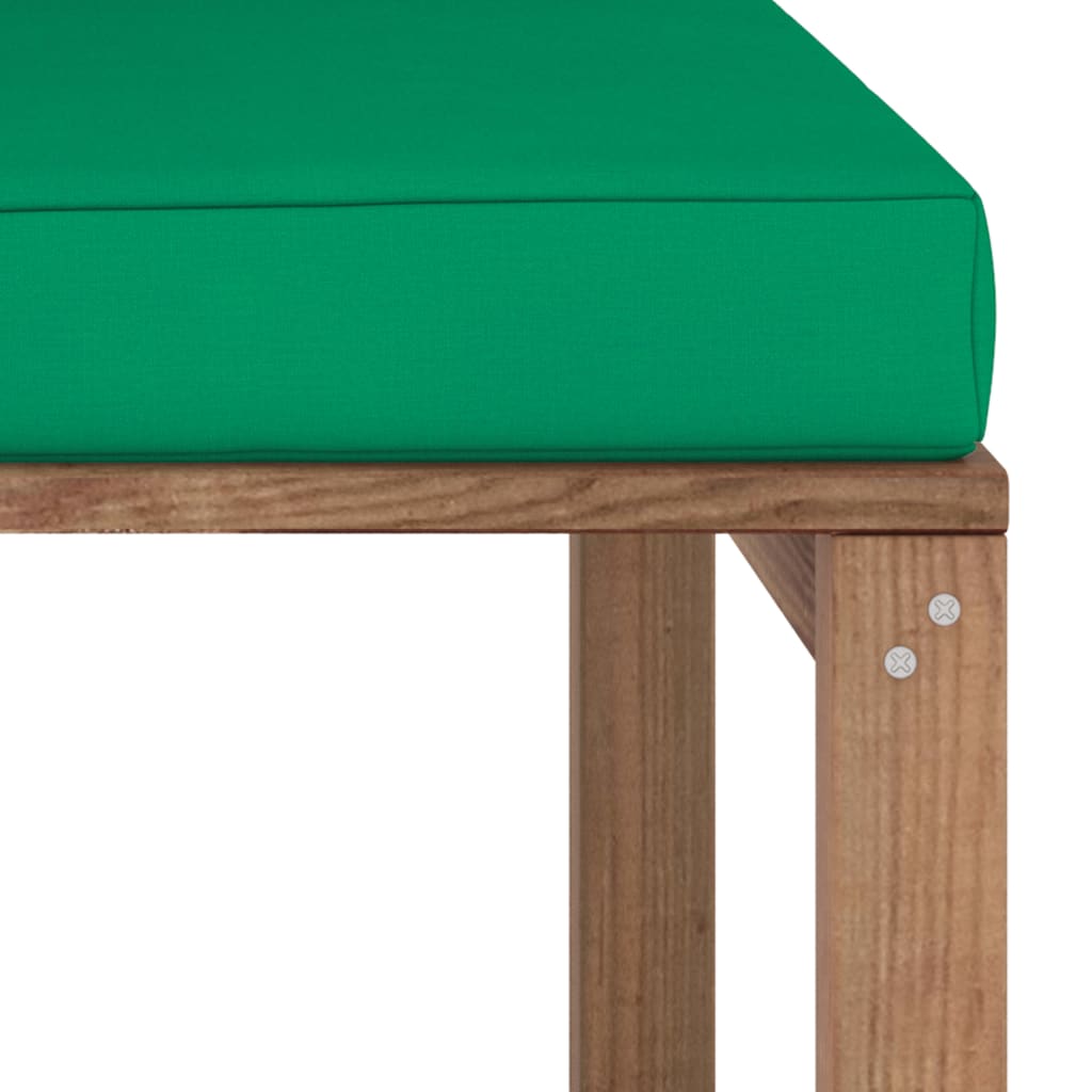 Garten-Paletten-Mittelsofa mit Kissen Grün