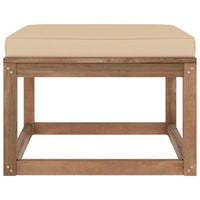 Thumbnail for Gartenhocker mit Kissen Beige