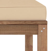 Thumbnail for Gartenhocker mit Kissen Beige
