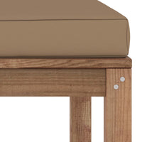 Thumbnail for Gartenhocker mit Kissen Taupe