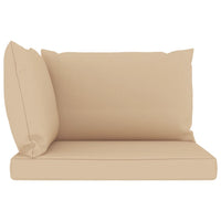 Thumbnail for Garten-Palettensofa 2-Sitzer mit Kissen Beige Kiefernholz