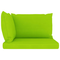 Thumbnail for Garten-Palettensofa 2-Sitzer mit Kissen Hellgrün Kiefernholz