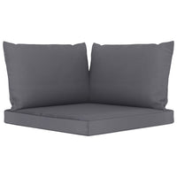 Thumbnail for Garten-Palettensofa 3-Sitzer mit Kissen Anthrazit Kiefernholz