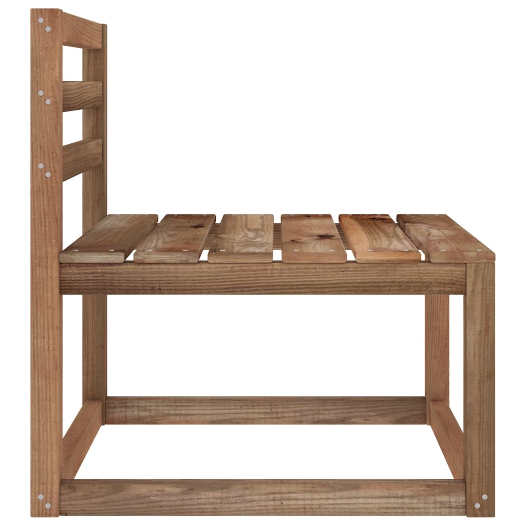 Garten-Palettensofa 3-Sitzer mit Kissen Anthrazit Kiefernholz