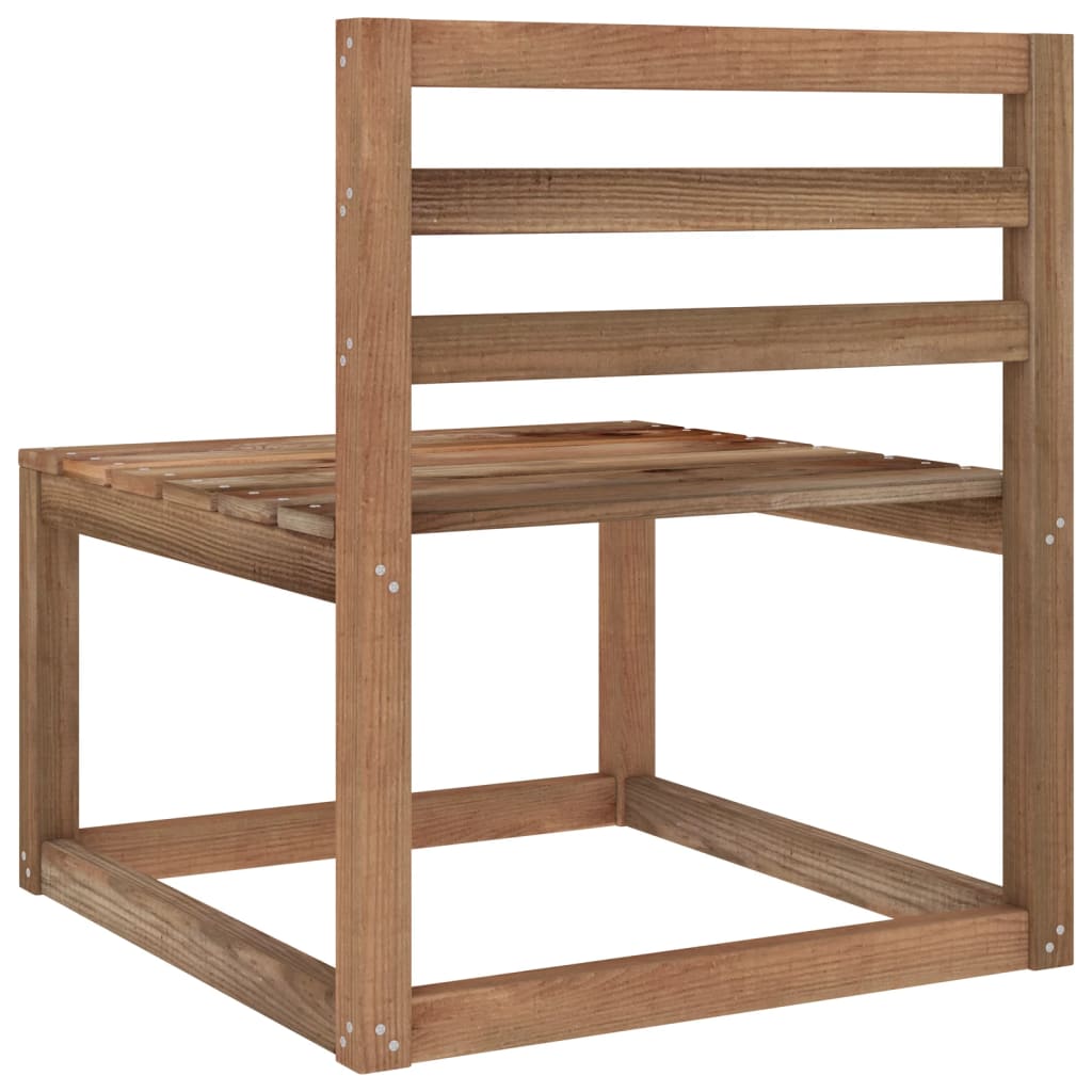 Garten-Palettensofa 3-Sitzer mit Kissen Beige Kiefernholz